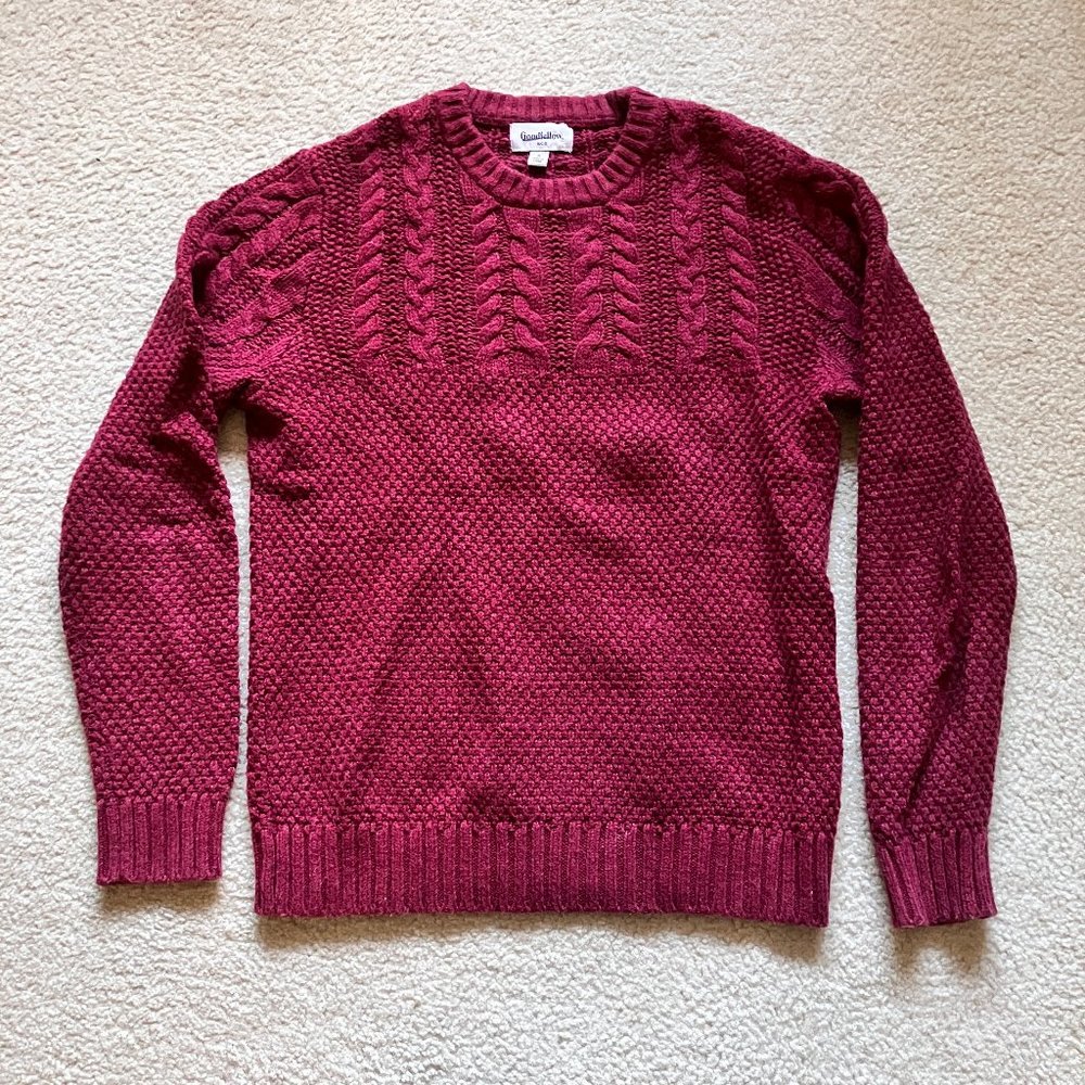 Goodfellow & Co. deep red cable knit sweater